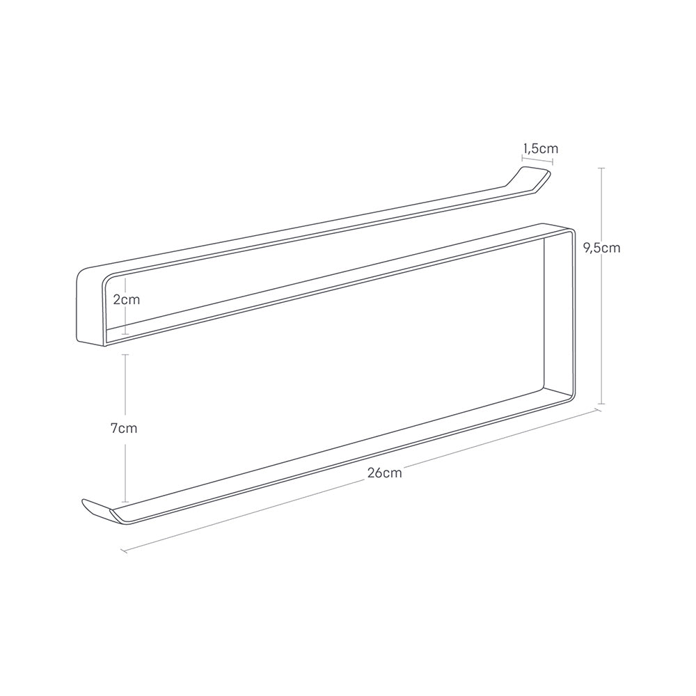 Porta Toalla Nova Colgante Yamazaki4#Blanco