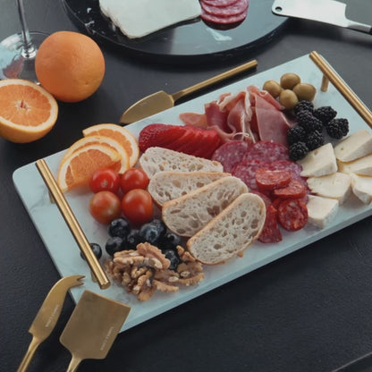 Set Tabla De Aperitivo Element + 3 Cuchillos Simple Cook