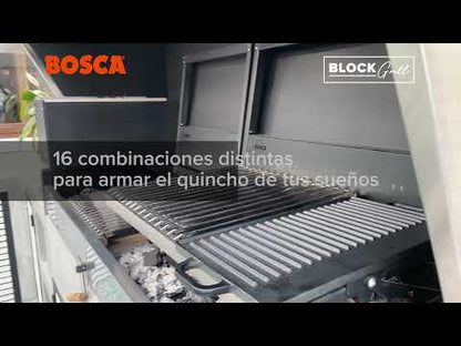 Parrilla Carbón Block Grill 500 + Block 7502#Acero