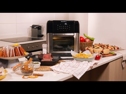 Horno Freidora Crisp 10 Lts + Molde Mouvair9#Naranja