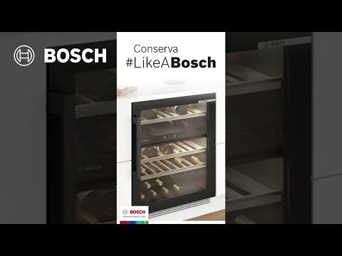 Cava de Vinos Integrable Vinoteca 2 Zonas Temperatura Ajustable Serie 6 Bosch3#Negro