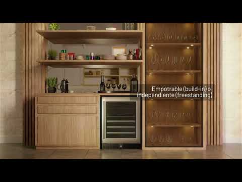 Cava de Vinos Premium Climatizada Bizona 165 Botellas Bacool4#Negro