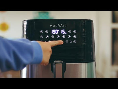 Freidora de Aire Mouvair Gourmet 5,5 Lts + Molde de Silicona Mouvair5#Naranja