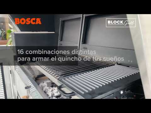 Pack Parrilla Carbón Block 750 + Pack Leñero 250 Bosca2#Acero