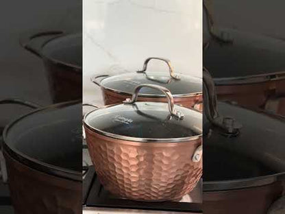 Batería de Cocina Antiadherente Copper 7 Pzs Simplit6#Cobre