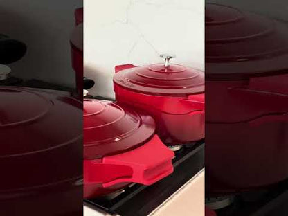 Batería de Cocina Antiadherente Toulouse 7 Pzs + Accesorios Simplit5#Rojo