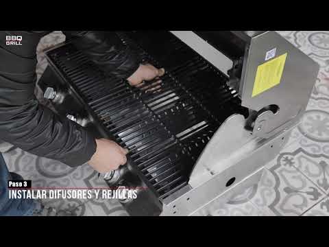 Parrilla Kansas Empotrada + Rostizador + Spiedo BBQ401E BBQ Grill2#Acero