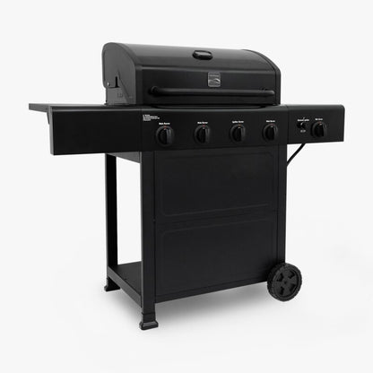 Parrilla a Gas 4 Quemadores + Quemador Lateral Kenmore7#Negro