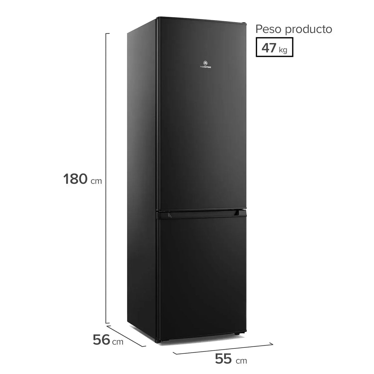 Refrigerador 262L Frío Directo Bottom Freezer MED270B Mademsa-Refrigeradores