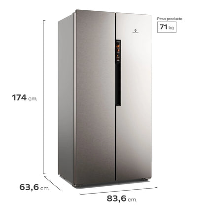Refrigerador 430L No Frost Side By Side MAS430 Mademsa-Refrigeradores Side by Side
