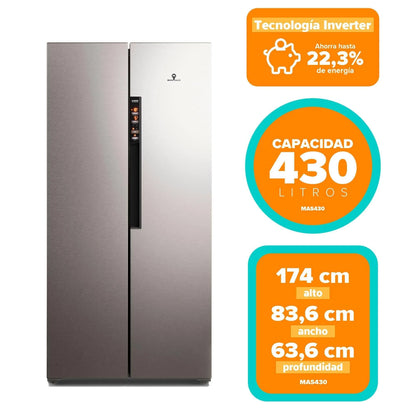 Refrigerador 430L No Frost Side By Side MAS430 Mademsa-Refrigeradores Side by Side