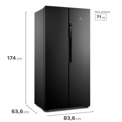 Refrigerador 430L No Frost Side By Side MAS430B Mademsa-Refrigeradores Side by Side