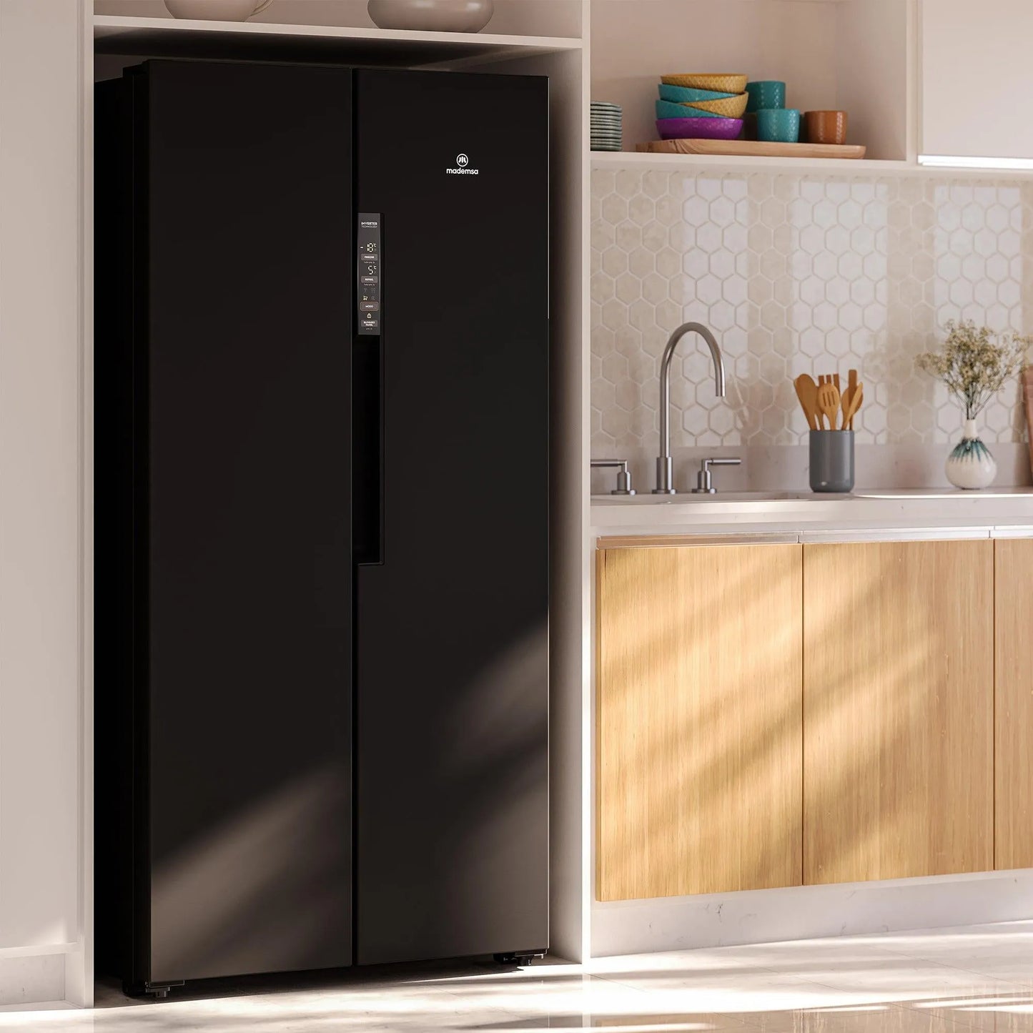 Refrigerador 430L No Frost Side By Side MAS430B Mademsa-Refrigeradores Side by Side