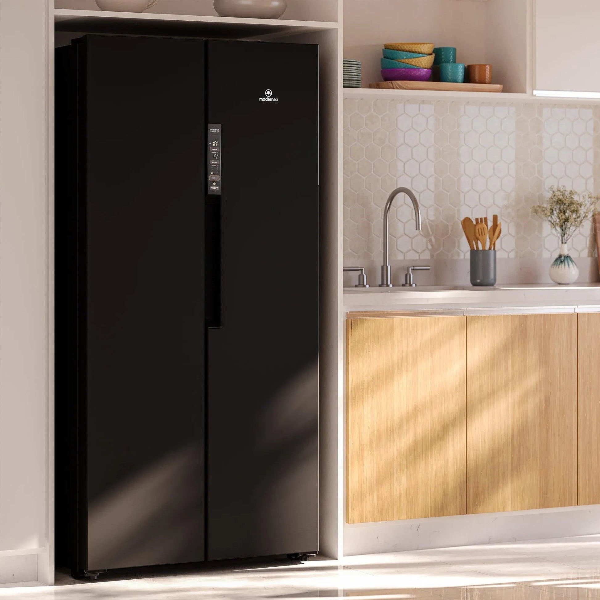 Refrigerador 430L No Frost Side By Side MAS430B Mademsa-Refrigeradores Side by Side