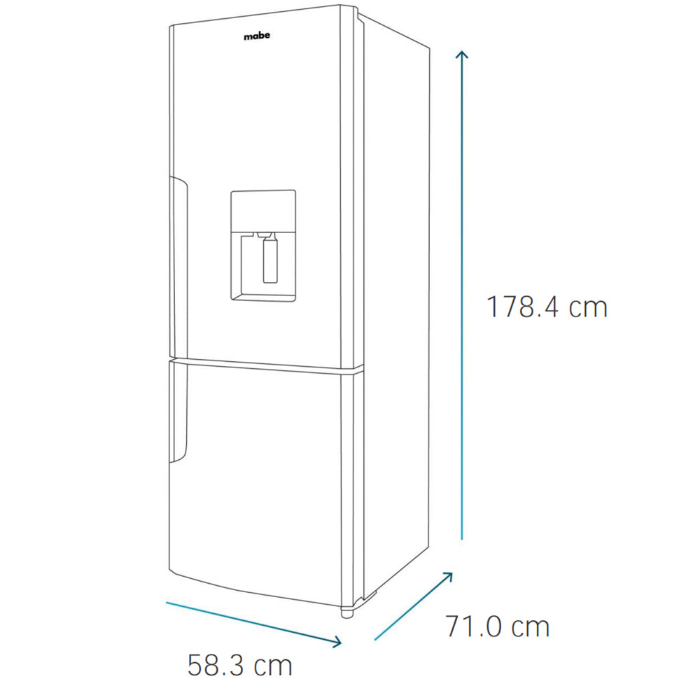Refrigerador Bottom Freezer RMB300IZLRX0 294 Lts Mabe9#Inox