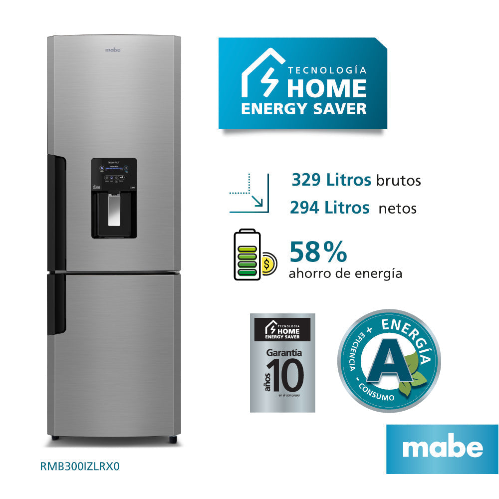 Refrigerador Bottom Freezer RMB300IZLRX0 294 Lts Mabe8#Inox