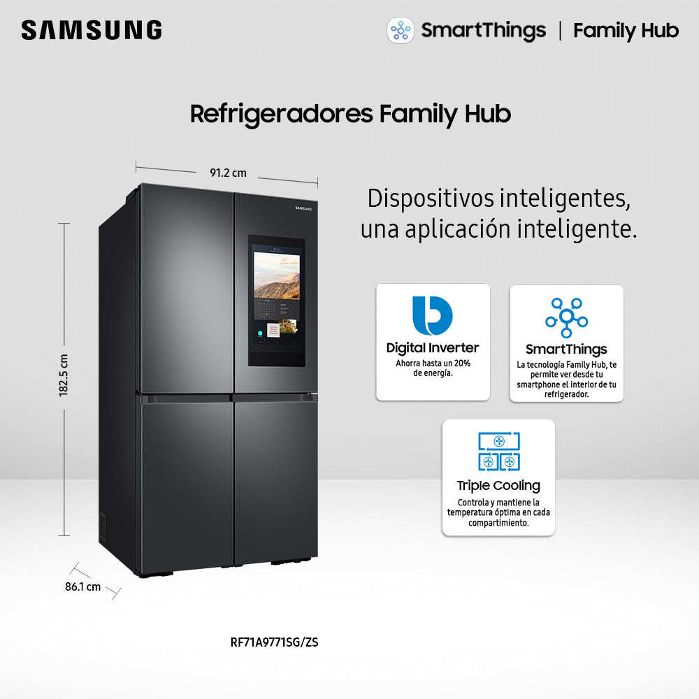 Refrigerador French Door de 564 L con Family Hub5#Acero Inoxidable