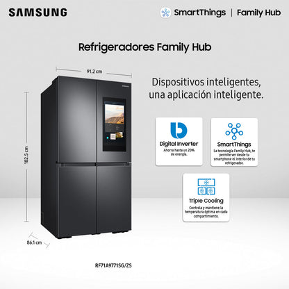 Refrigerador French Door de 701 L con Family Hub13#Acero Inoxidable