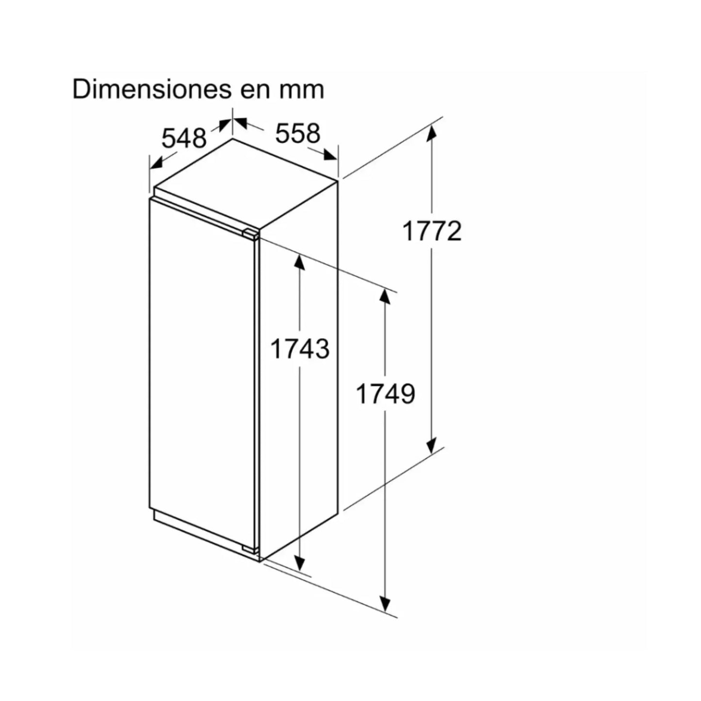 Refrigerador Integrable Serie 6 177 cm con Cierre SoftClose KIR81ADD010#Sin color