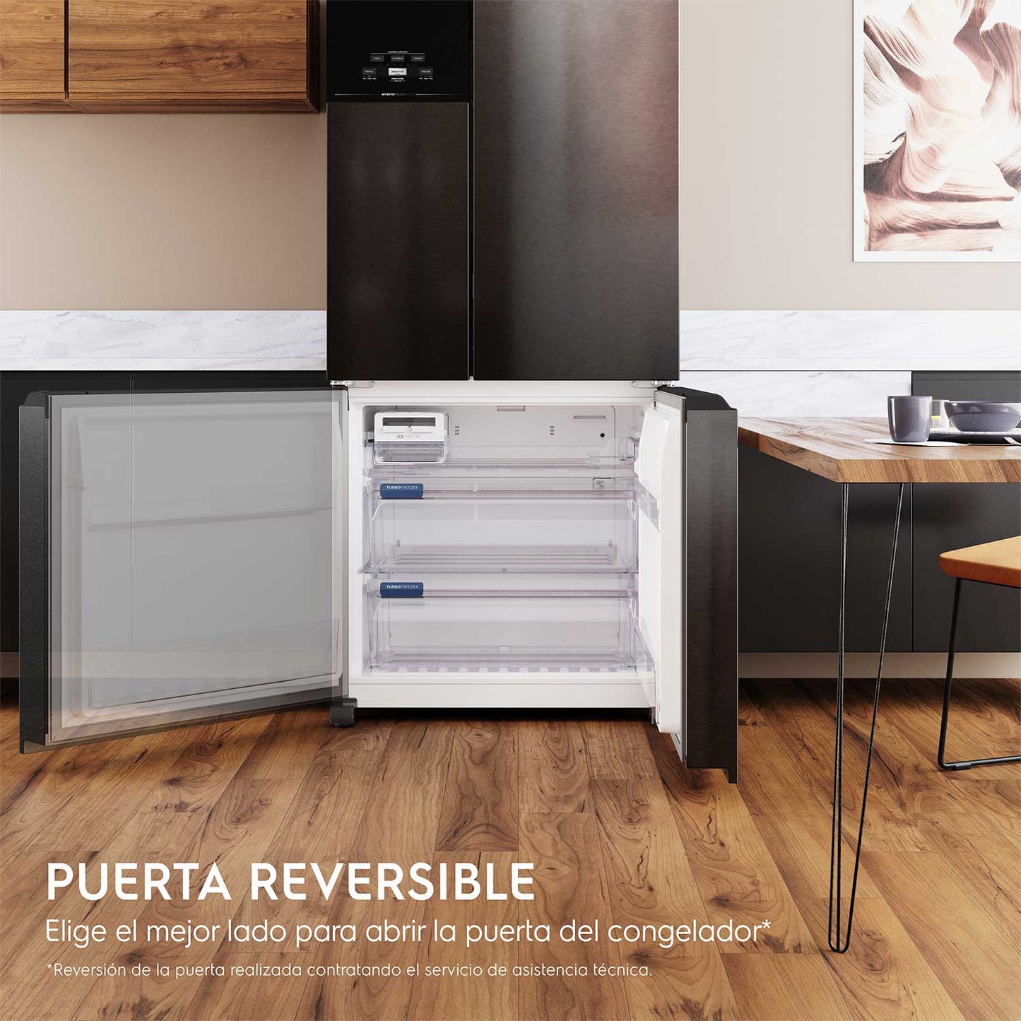 Refrigerador 590 Lts No Frost 3 Puertas Inverter IM8B Electrolux8#Negro