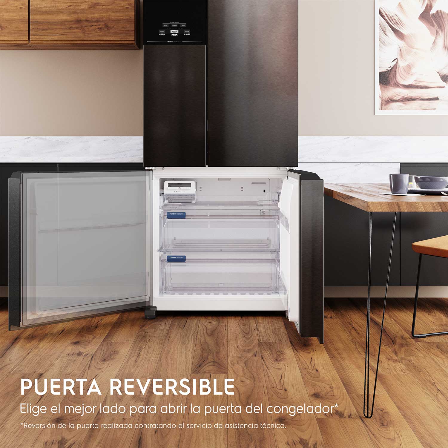 Refrigerador 590 Lts No Frost 3 Puertas Inverter IM8B Electrolux8#Negro