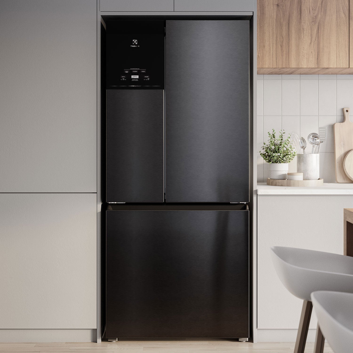 Refrigerador 590 Lts No Frost 3 Puertas Inverter IM8B Electrolux1#Negro
