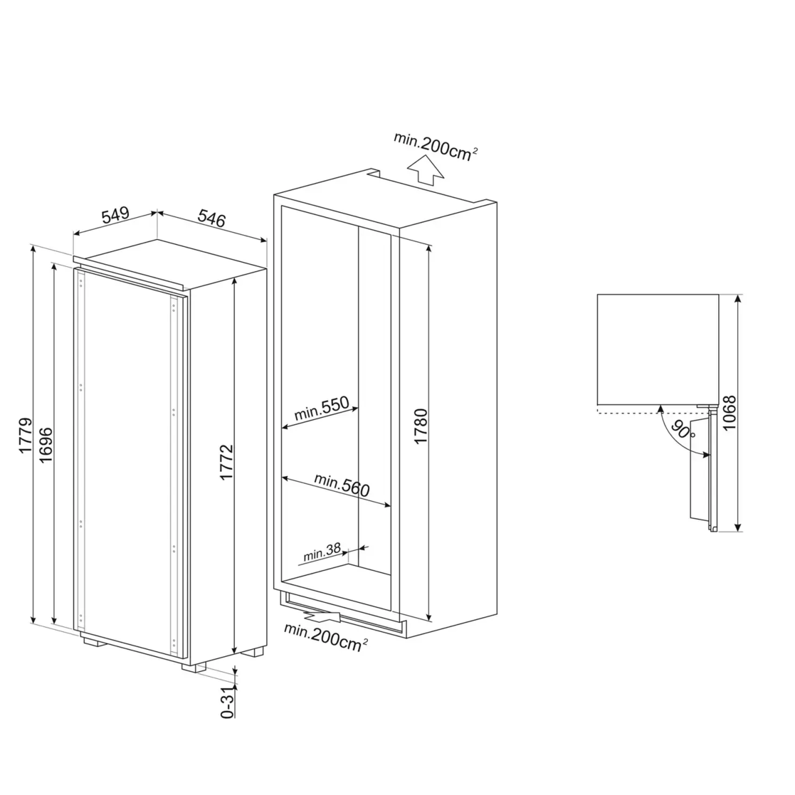 Refrigerador Smeg SBS IT S9L1741D-Refrigeradores