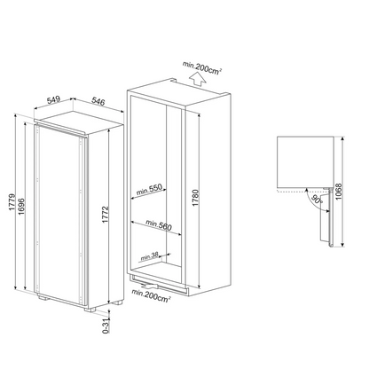 Refrigerador Smeg SBS IT S9L1741D-Refrigeradores