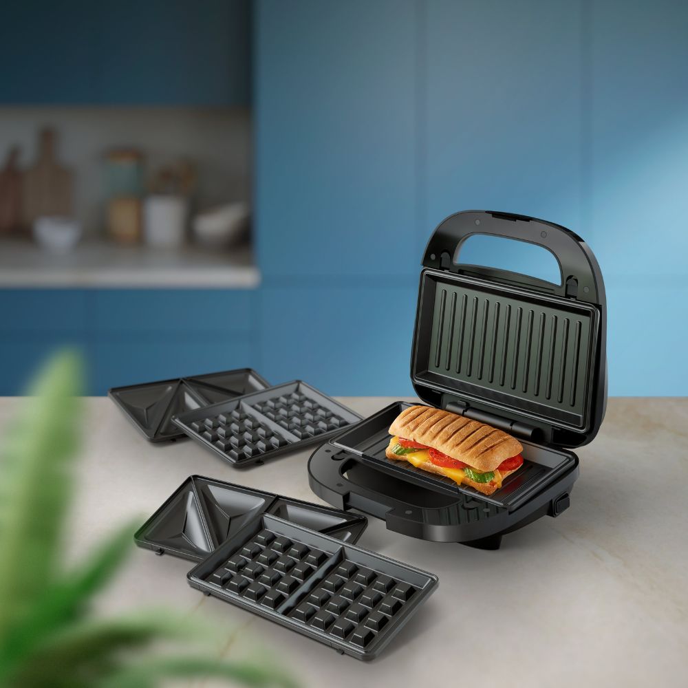 Sandwichera Philips HD2350/80 3 En 1 Paninis Waffles Y Sándwiches Philips1#Negro