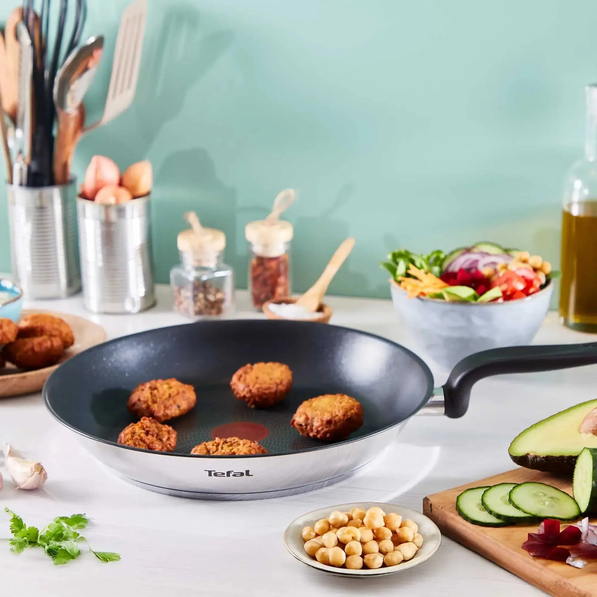 Sárten 28 cm acero Inoxidable Primary Tefal1#Gris