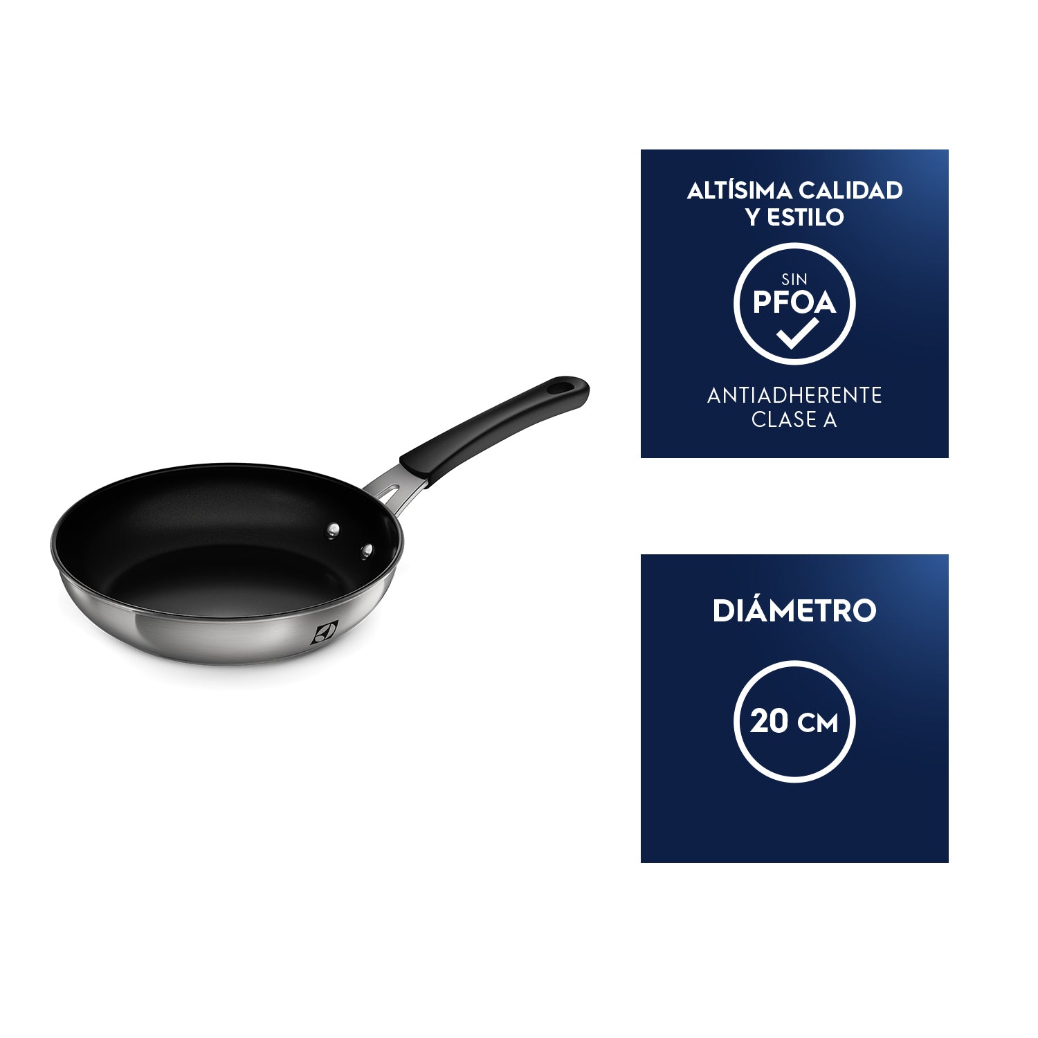 Sartén Antiadherente 20 cm Electrolux3#Gris