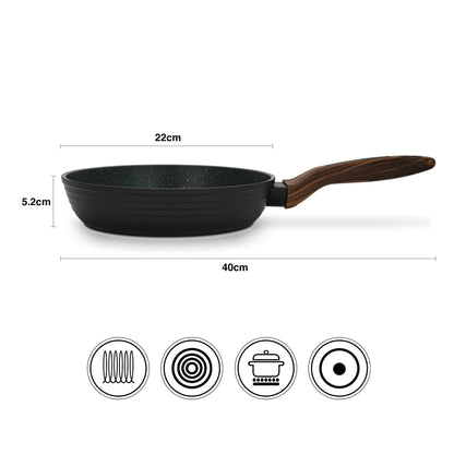 Sartén Antiadherente 22cm Cuisine con fondo de induccion Fissman-Sartenes