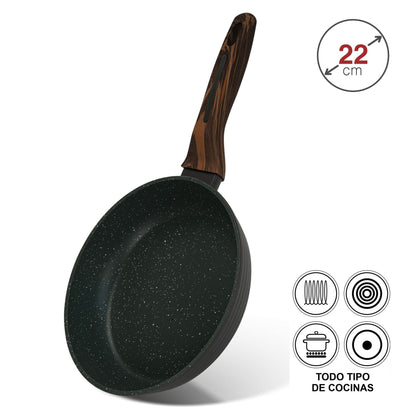 Sartén Antiadherente 22cm Cuisine con fondo de induccion Fissman-Sartenes
