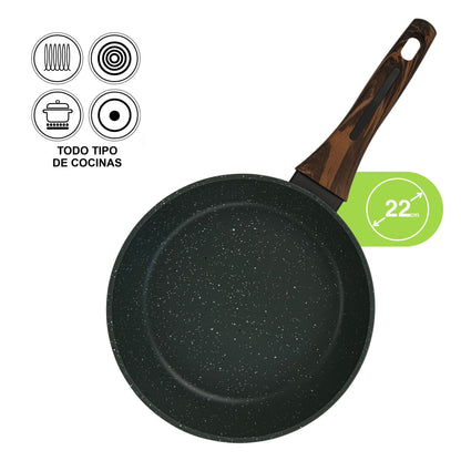 Sartén Antiadherente 22cm Cuisine con fondo de induccion Fissman-Sartenes