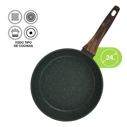 Sartén Antiadherente 24cm Cuisine con fondo de induccion Fissman-Sartenes