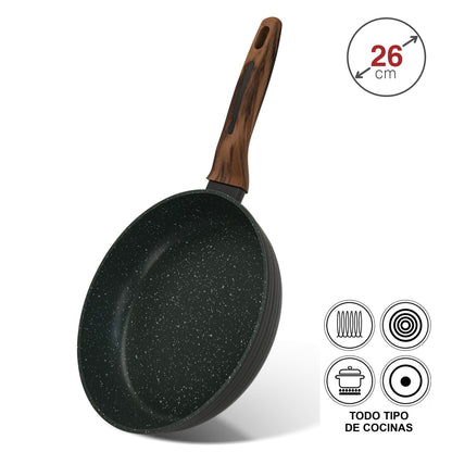 Sartén Antiadherente 26cm Cuisine con Fondo de Induccion Fissman-Sartenes