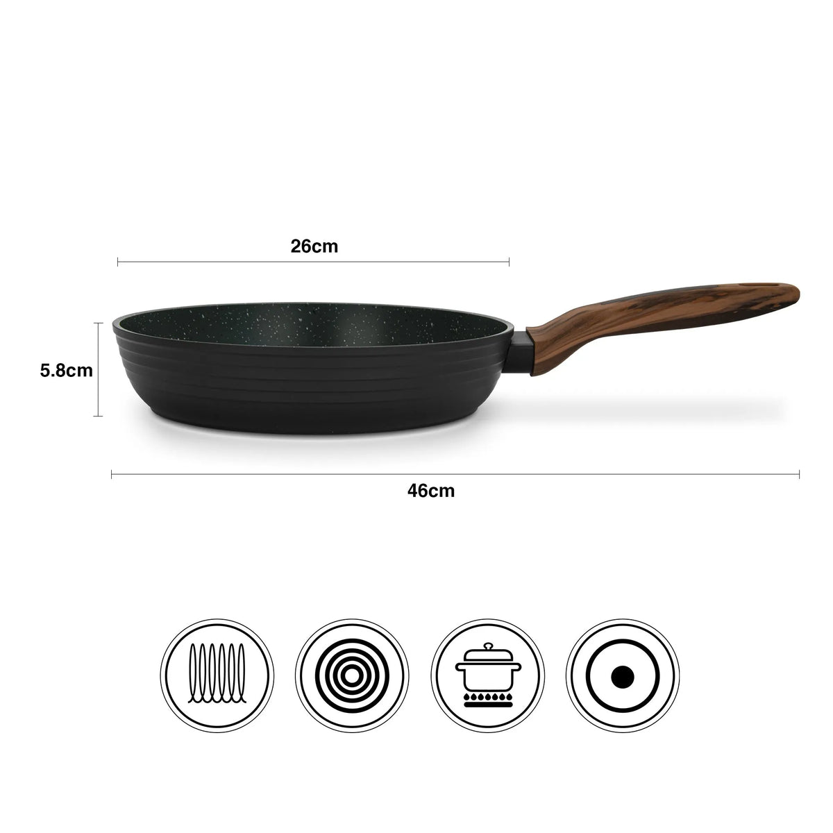 Sartén Antiadherente Cuisine Pro Set Fissman-Sartenes