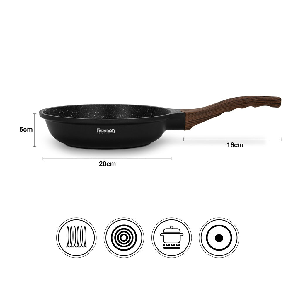 Sartén Antiadherente Filomena Con Fondo De Inducción 20cm Fissman2#Negro