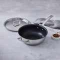 Sartén Chef Acero Inoxidable Classic Antiadherente Con Tapa 24 Cm Le Creuset1#Gris