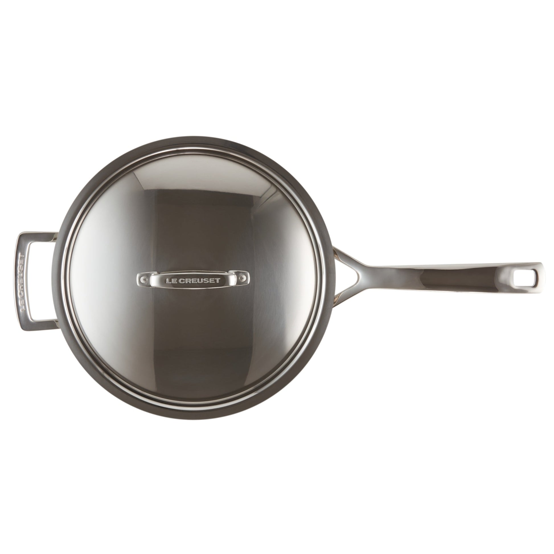 Sartén Chef Acero Inoxidable Classic Antiadherente Con Tapa 24 Cm Le Creuset3#Gris
