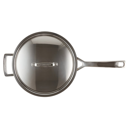 Sartén Chef Acero Inoxidable Classic Antiadherente Con Tapa 24 Cm Le Creuset3#Gris