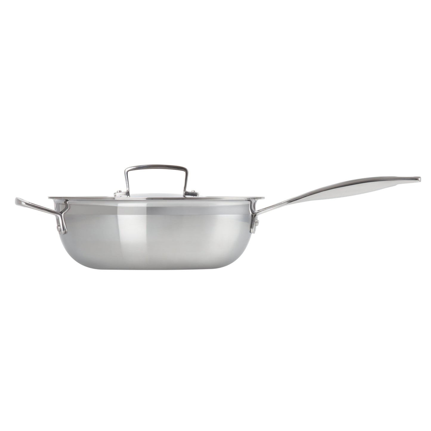 Sartén Chef Acero Inoxidable Classic Antiadherente Con Tapa 24 Cm Le Creuset4#Gris