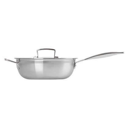 Sartén Chef Acero Inoxidable Classic Antiadherente Con Tapa 24 Cm Le Creuset4#Gris