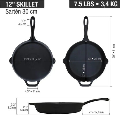 Sartén de Hierro 30 cm Esmaltado Victoria-Sartenes
