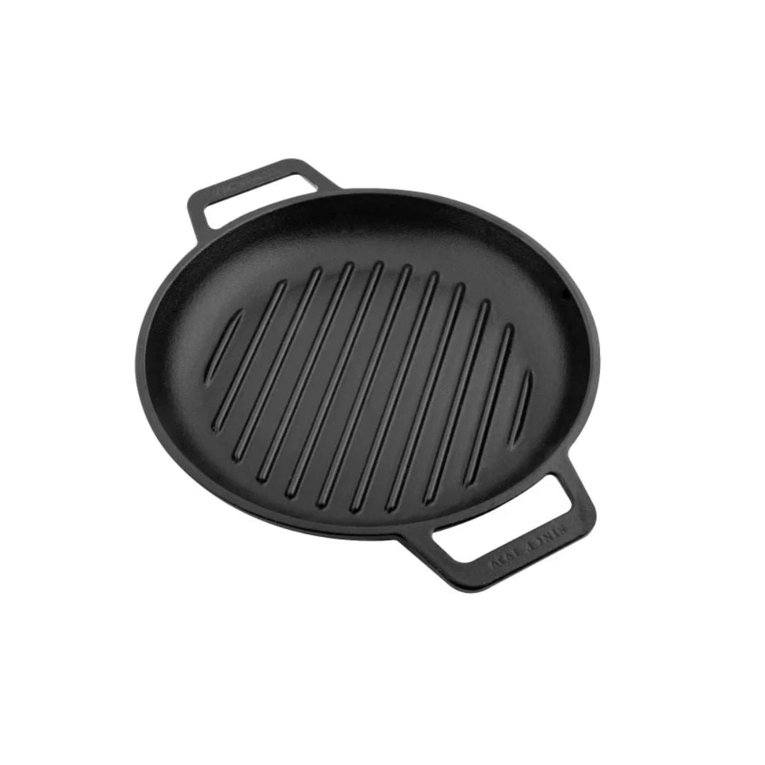 Sartén Doble Asa 25 cm Curado Victoria7#Negro