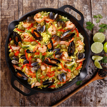 Sartén Paellera 33 cm Curado Victoria2#Negro