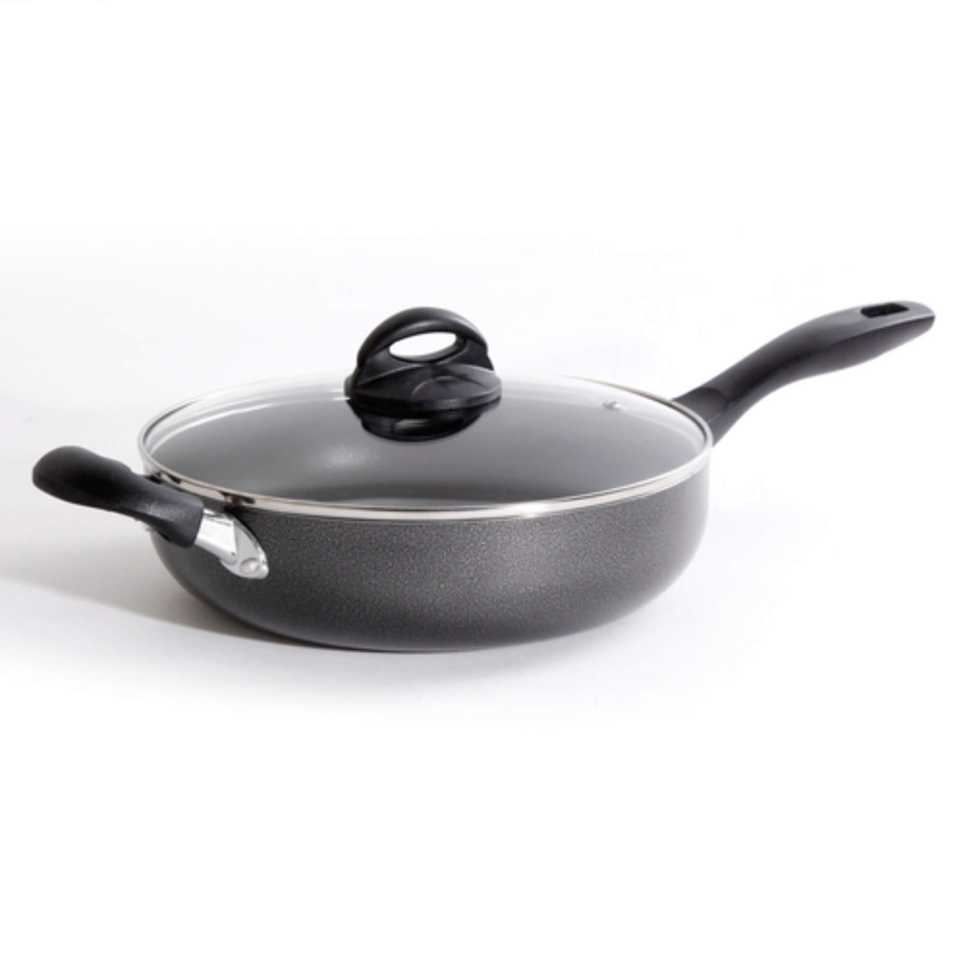 Sartén Wok Aluminio Tapa y Manilla Clairborne 26 cm Oster2#Gris