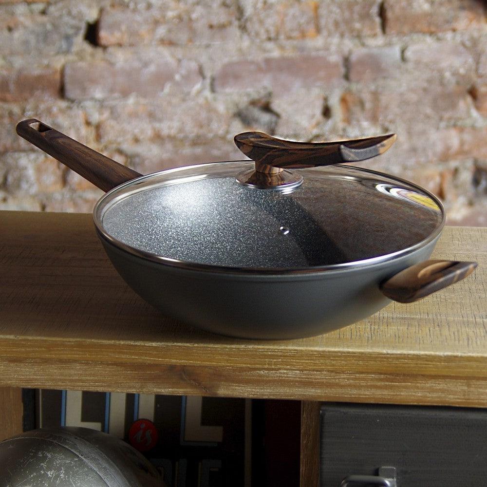 Sartén WOK Con Tapa Capella 28x8,5 Cm Fissman2#Negro