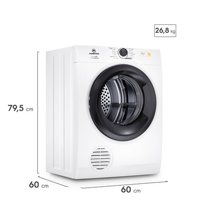 Secadora de Ropa 9 Kg Carga Frontal con Secado Automático 9D BZG Mademsa3#Blanco