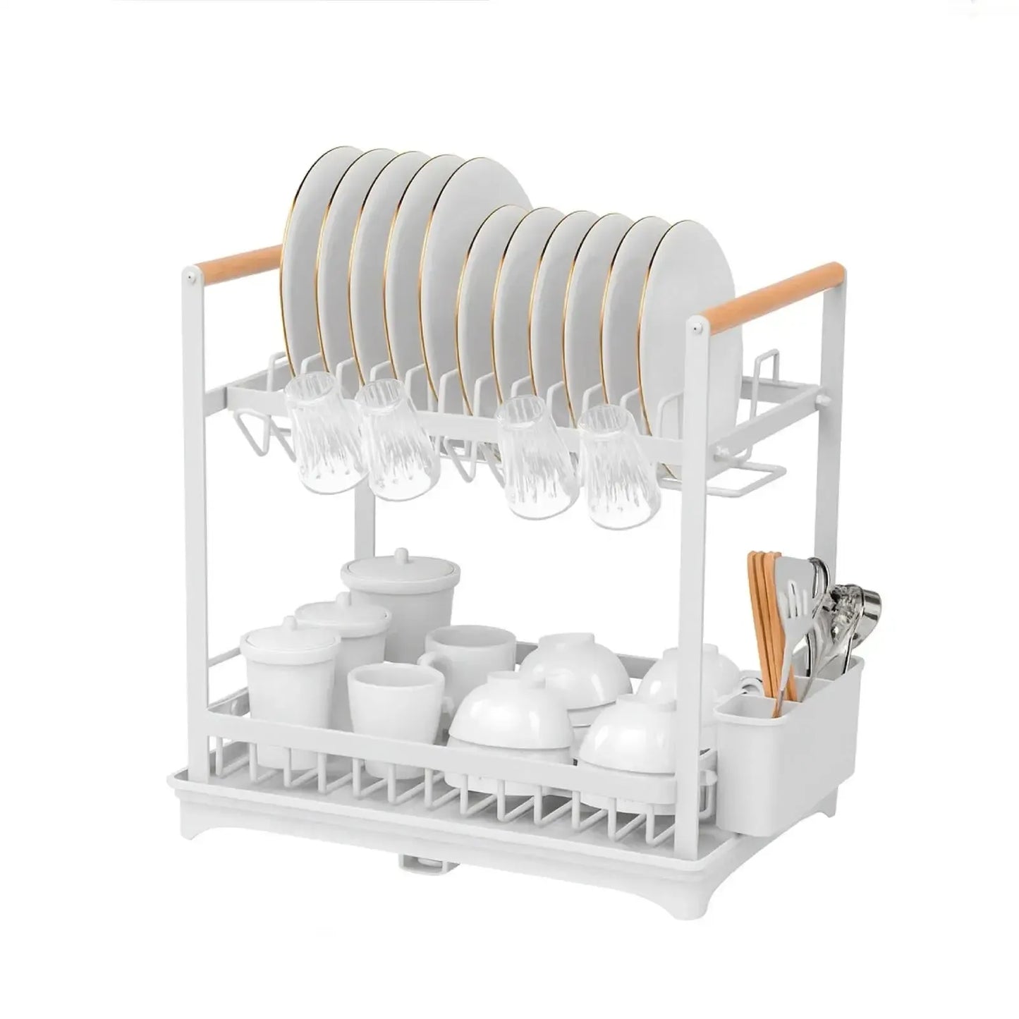 Secaplatos Escurridor Acero Inox Valencia 2 Niveles Simplit1#Blanco